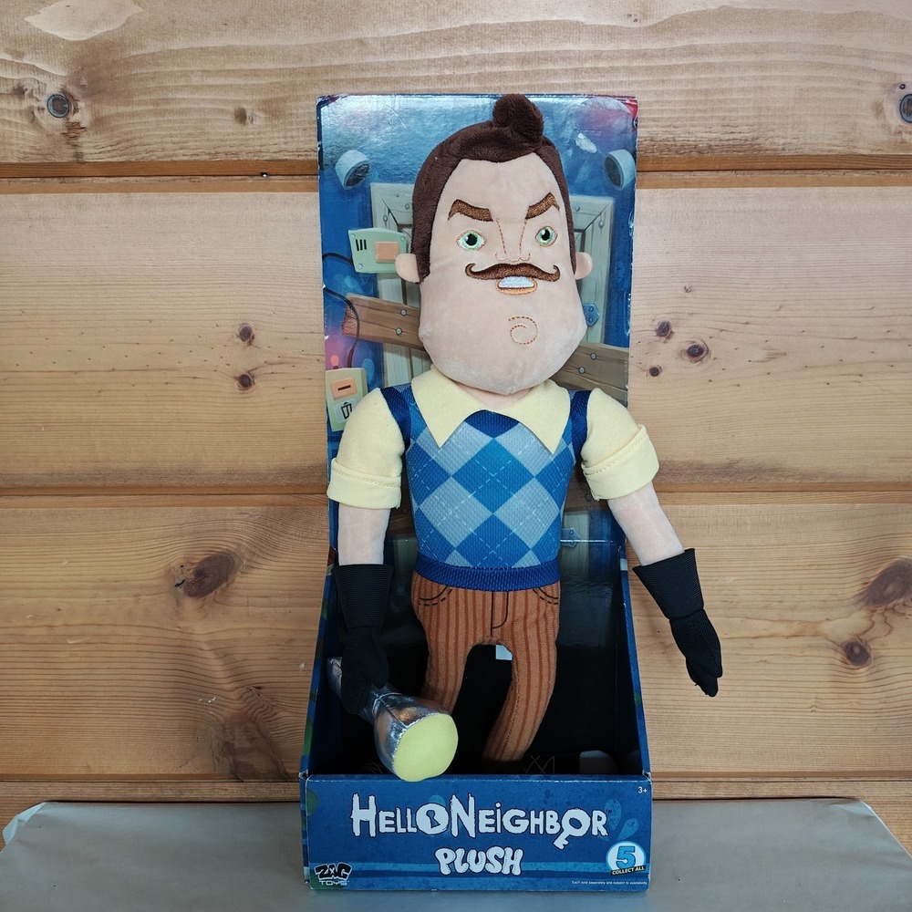 Hello Neighbor 15" Plush ZAG‎ Tiny Toys Holding Flashlight 2018 Open Mouth NEW